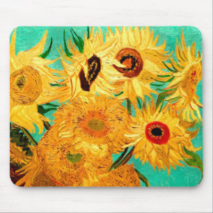 Mousepad Van Gogh Sunflower (F455) Vintage Fine Art
