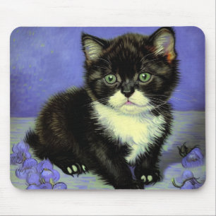 Mousepad Van Gogh Tuxedo Kitten