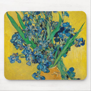 Mousepad Van Gogh Vase com irlandeses em amarelo