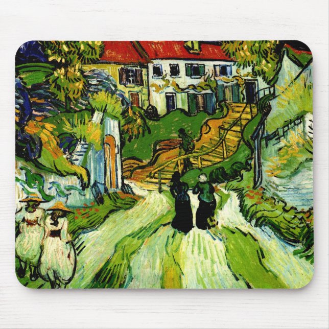 Mousepad Van Gogh - Village Street e Steps in Auvers, (Frente)