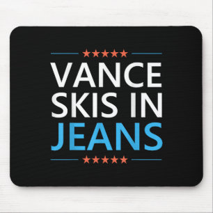 Mousepad Vance Skis Em Jeans Engraçado Esqui Jd Vance Ski Q