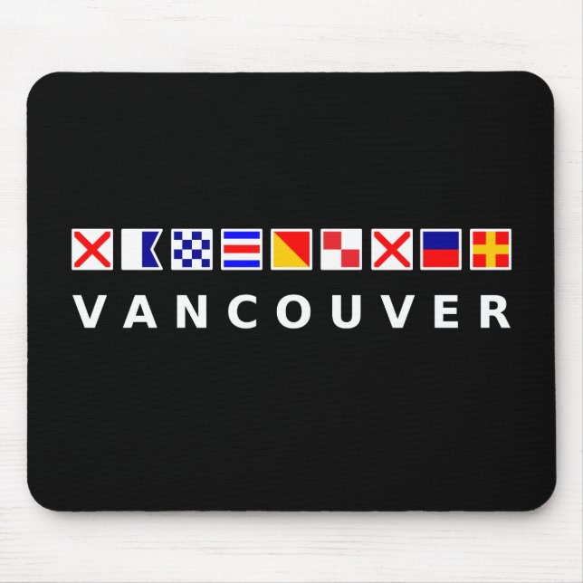 Mousepad Vancouver Canadá - Sinalizadores náuticos de naveg (Frente)