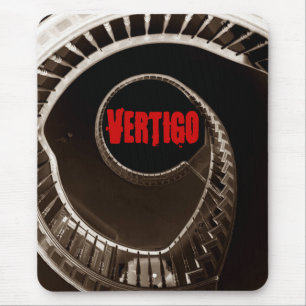 Mousepad Vão das escadas circular escuro da vertigem de