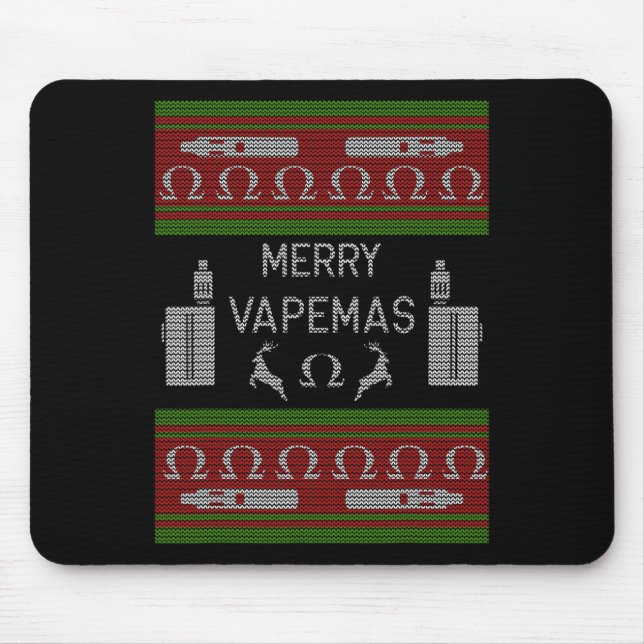 Mousepad Vapemas de feliz - Vapacidade de um suéter de Nata (Frente)