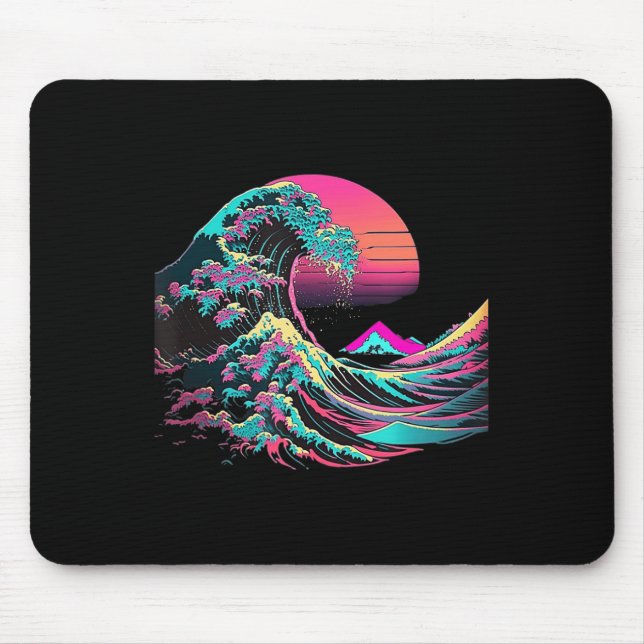 Mousepad Vaperwave Aestésico Onda de Excelente Onda Retroat (Frente)
