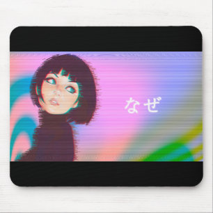 Mousepad Vaporwave Kawaii vapor wave Japanese girl
