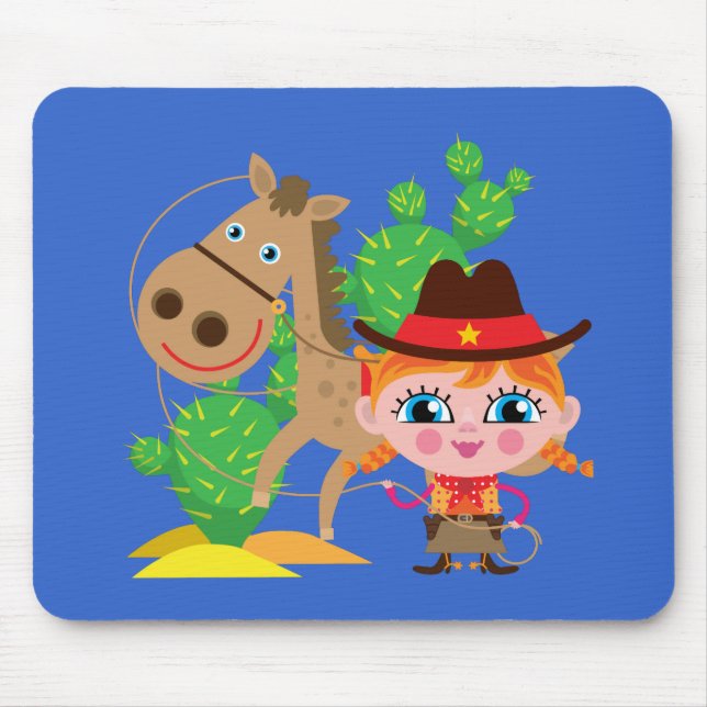 Mousepad Vaqueira e cavalo (Frente)