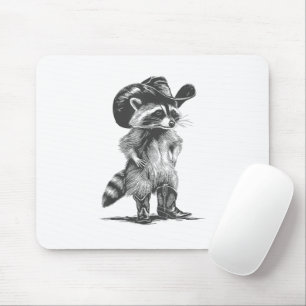 Mousepad Vaqueiro Guaxinim Engraçado Guaxinim Gráfico Meme