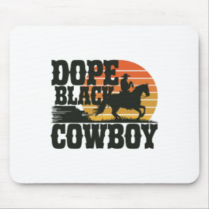 Mousepad Vaqueiro Preto Droga Melanina Africano Rodeio Mês