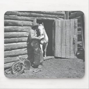 Mousepad Vaqueiro que lê uma letra