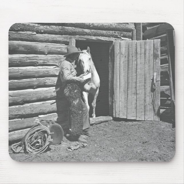 Mousepad Vaqueiro que lê uma letra (Frente)