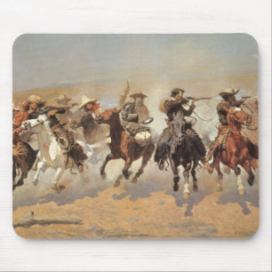 Mousepad Vaqueiros do vintage, um traço para a madeira por