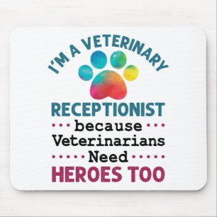 Mousepad Vara de Apreciação Cuta do Recepcionista Veterin