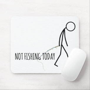Mousepad Varinha de Pescador Triste sobre Branco