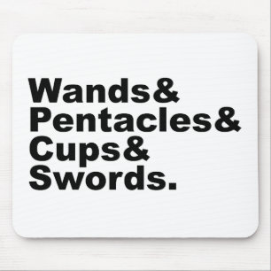 Mousepad Varinhas & Pentáculos & Copas & Espadas Cartas d