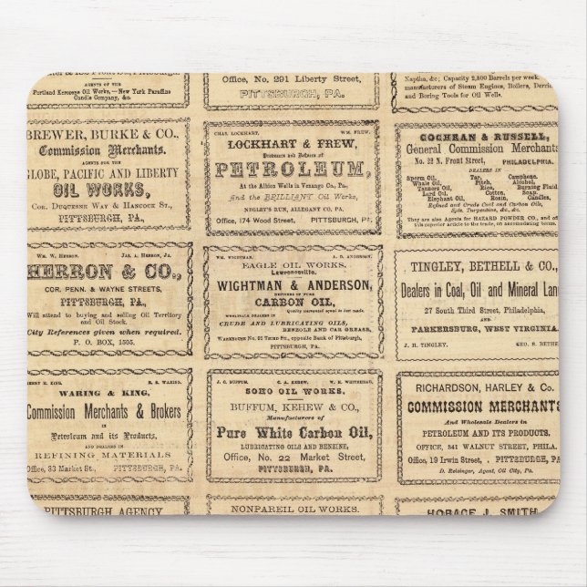 Mousepad Vários anúncios de petróleo (Frente)