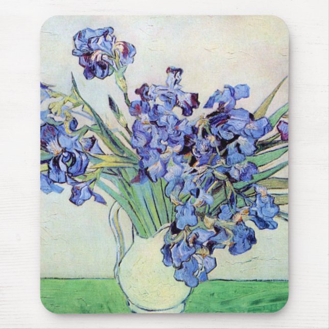 Mousepad Vase "Ainda viva" com irrisões de Vincent van Gogh (Frente)