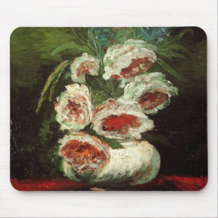 Mousepad Vaso com Peônias de Vincent van Gogh