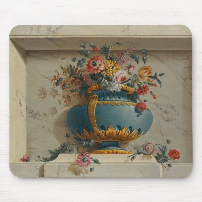 Mousepad Vaso das flores em uma ameia (Frente)