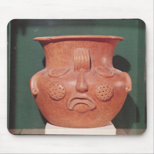 Mousepad Vaso Globular com uma cara, de Kalminaljuy