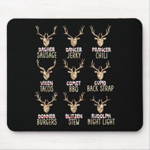 Mousepad Veado engraçado da caça de Natal Caçadores Todos d