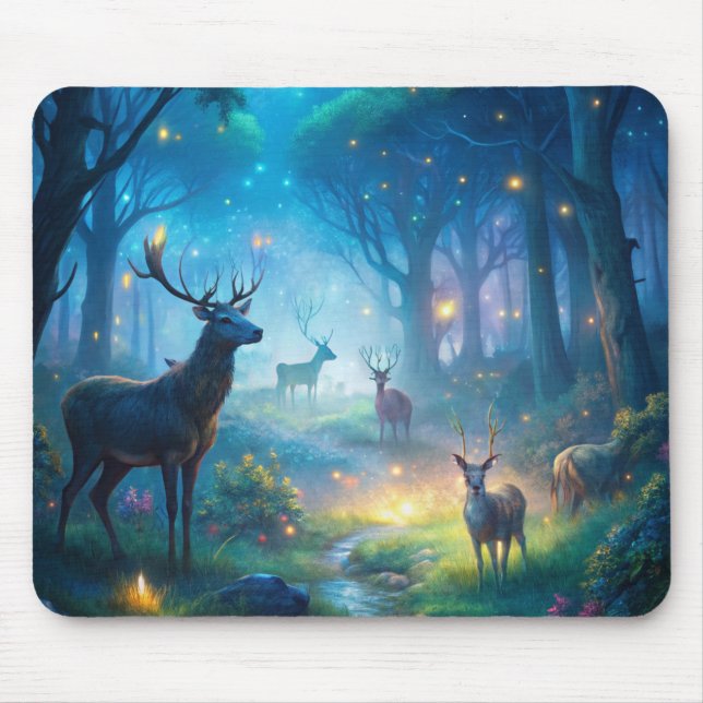 Mousepad Veado na Floresta Encantada (Frente)