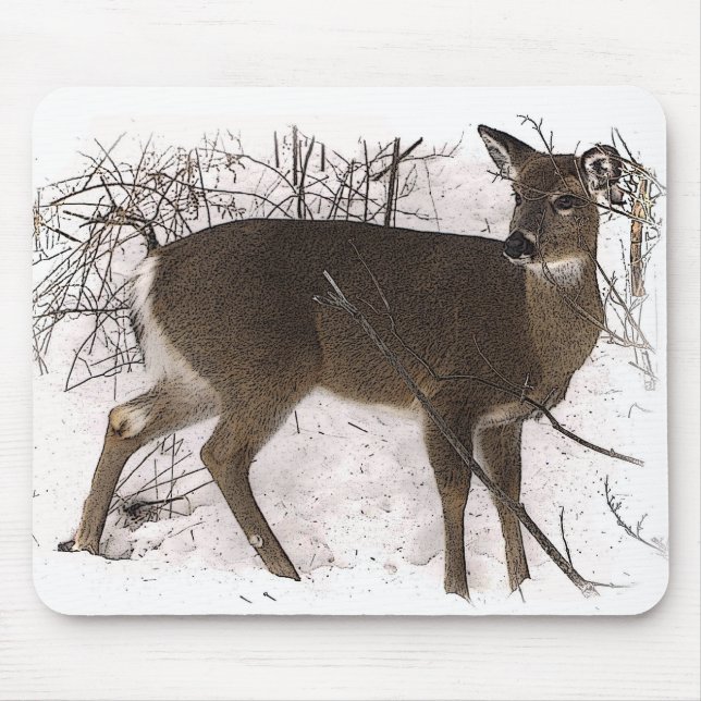 Mousepad Veado na neve (Frente)