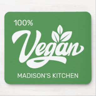 Mousepad Vegan de nome e cor personalizado