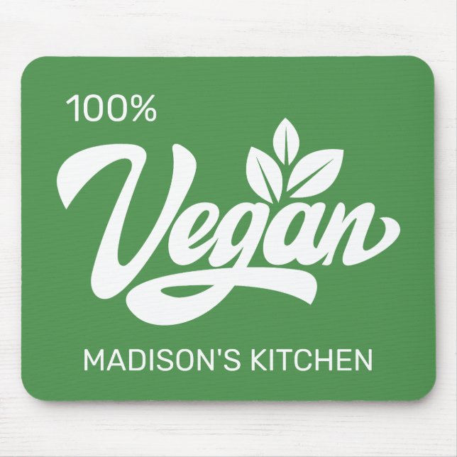 Mousepad Vegan de nome e cor personalizado (Frente)