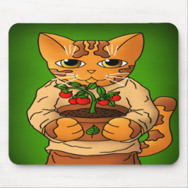 Mousepad Vegan Gardener Cat
