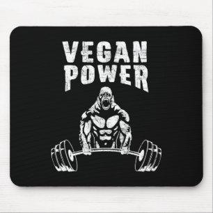 Mousepad Vegan Power Gorilla Bodybuilding Gym Workout