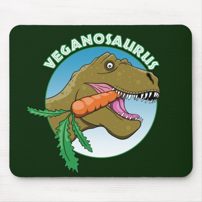 Mousepad Vegan T-Rex - Humor do Veganismo (Frente)