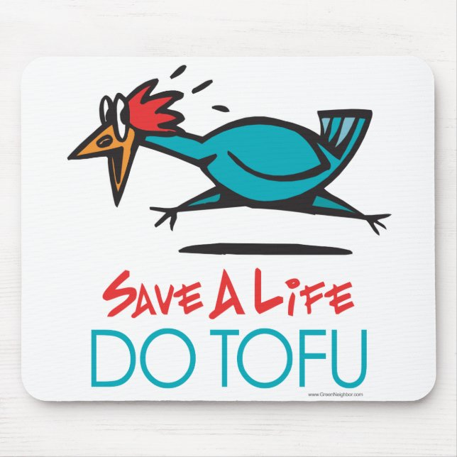 Mousepad Vegetariano Engraçado, Vegan DO TOFU (Frente)