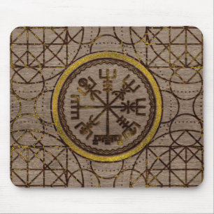 Mousepad Vegvisir. O compasso mágico de Viking da navegaç