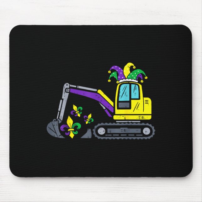 Mousepad Veículo de Construção Escavadeira de Carnaval Fofo (Frente)