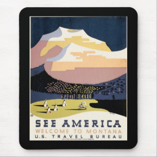 Mousepad Veja a América ~ Bem-vindo ao Montana