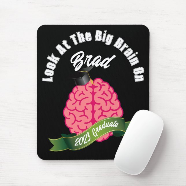 Mousepad Veja O Cérebro Grande na Graduação Personalizada (Com mouse)