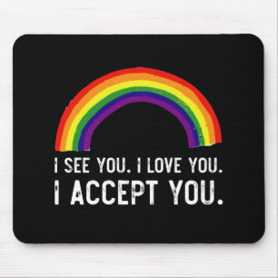Mousepad Vejo Que Te Amo Eu Aceito Sua Camisa Orgulho gay L
