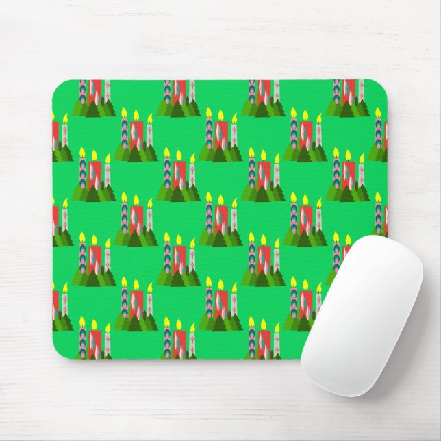 Mousepad Velas de Natal (Com mouse)