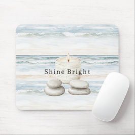 Mousepad Velas de Pedras do Oceano Praia Azul Serenidade