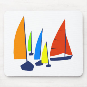 Mousepad Veleiros coloridos brilhantes