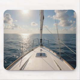 Mousepad Velero na Água Calma do Oceano