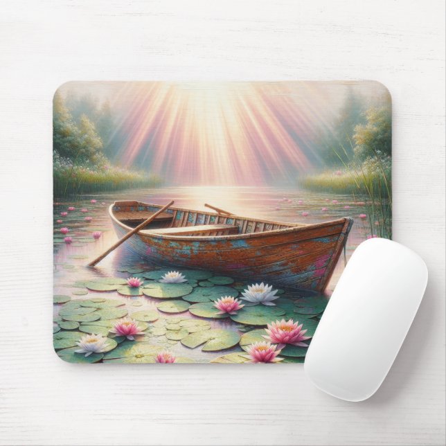 Mousepad Velha Rowboat Russo Em Lírios-Água (Com mouse)