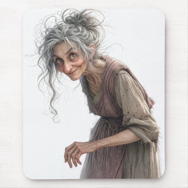 Mousepad Velha Senhora Em Vestido Desbotado (Frente)