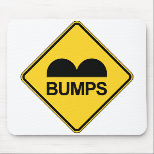 Mousepad Velocidade de Precaução Bumps Sinal de Tráfego Eng