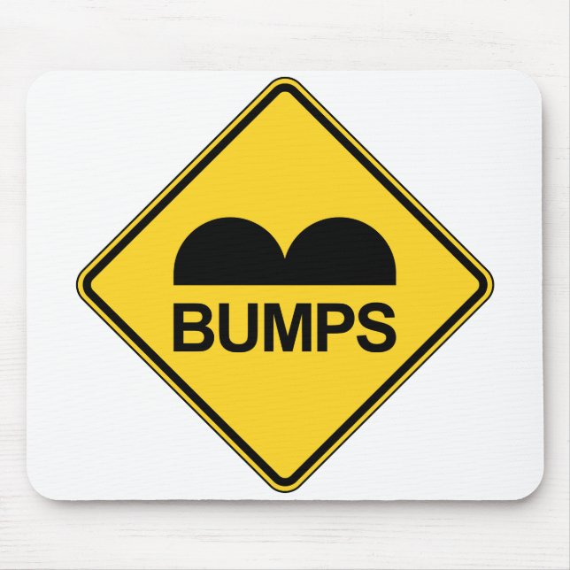 Mousepad Velocidade de Precaução Bumps Sinal de Tráfego Eng (Frente)
