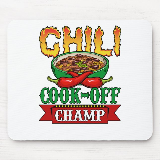 Mousepad Vencedor da Competição Chilli Cook Off Champ (Frente)