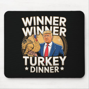 Mousepad Vencedor da Turquia Janta Trump Ação de Graças