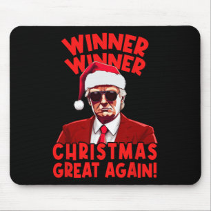 Mousepad Vencedor Vencedor Natal Grande Novamente Divertido