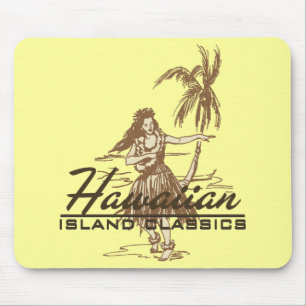 Mousepad Vende-se a ilha havaiana Hula Girl Bright